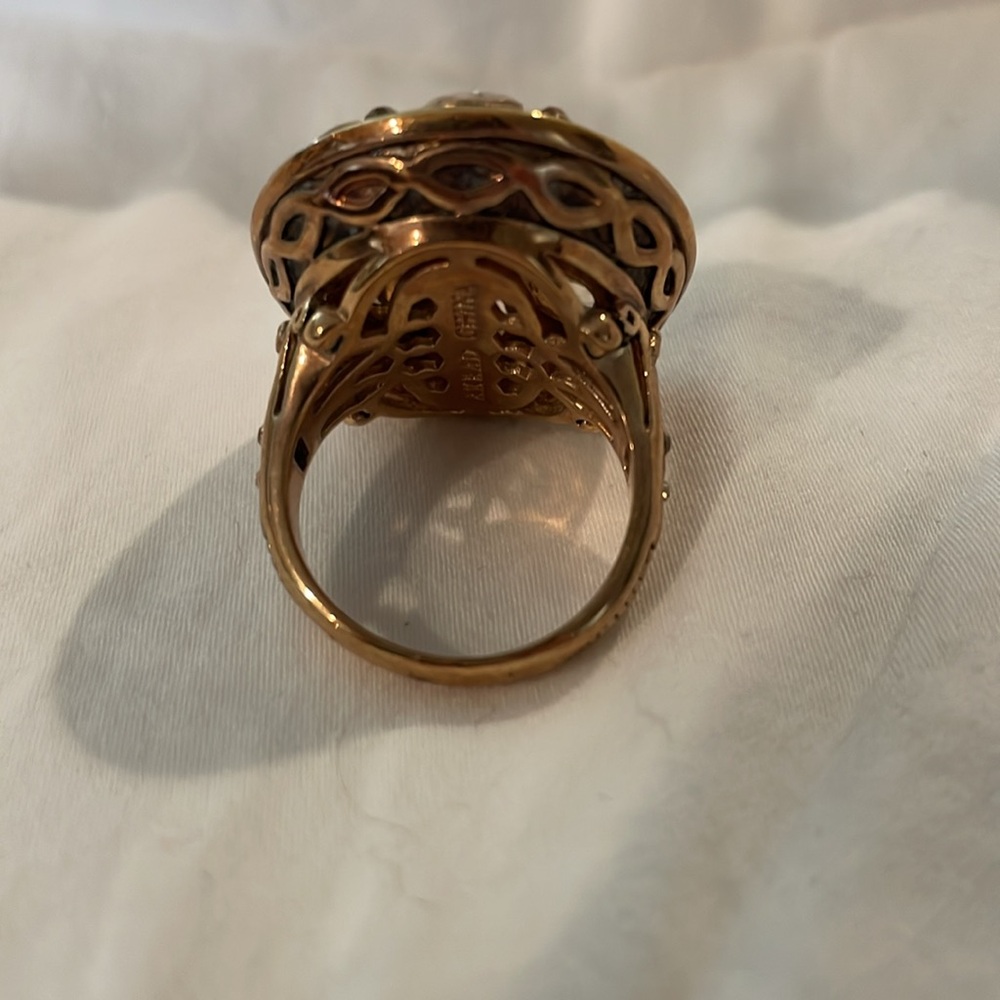 As-Is Missing 2 stones Akkad crystal ring - Picture 5 of 6